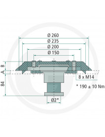 JOST Kráľovský čap 2" komplet - 10 x 34 mm